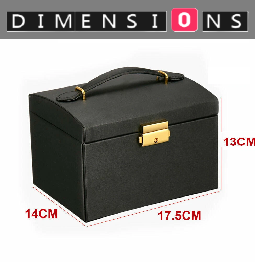Large Jewelery Box Organizer Drawer Cabinet Necklace Storage Case