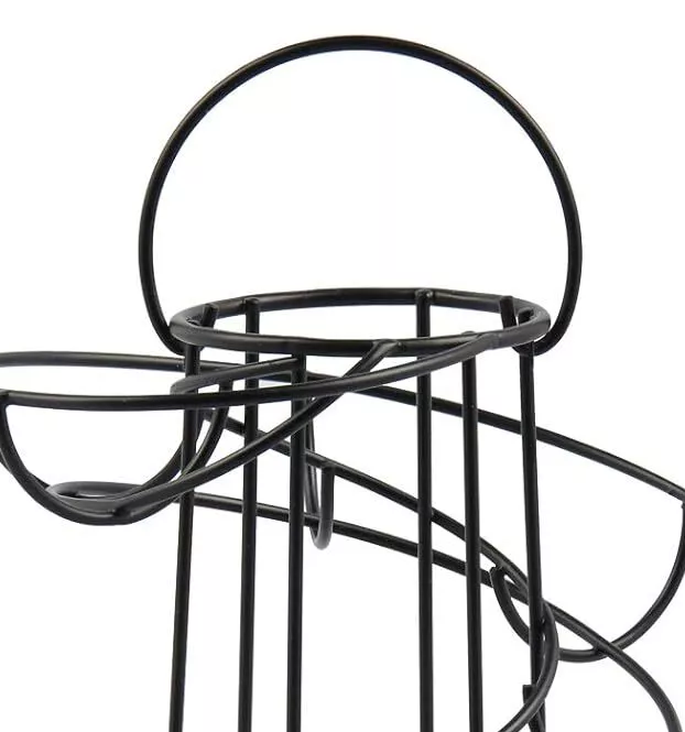 Black Spiral Egg Rack Stand Helter Skelter Style Holds 18 Eggs Kitchen Counter Storage