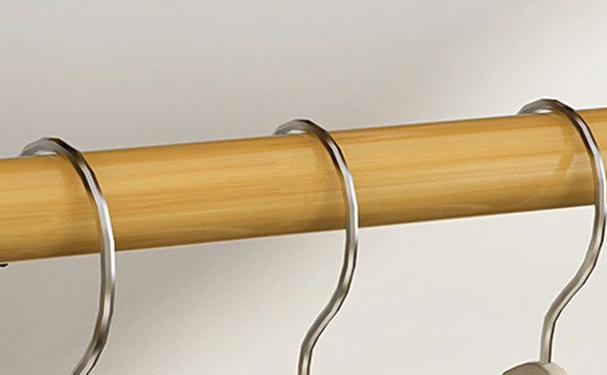 Heavy Duty Bamboo Clothes Rail and Wardrobe