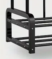 Black Heavy Duty Double Clothes Rail with Wheels – Garment Hanging Rack & Storage Shelf