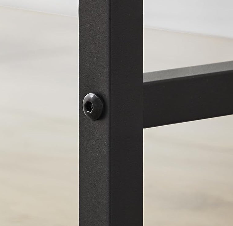 Industrial Style Computer Desk with Monitor Riser, Fabric Pouch, Adjustable Legs, 55 x 80 x 90.5 cm