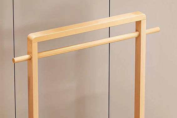 Rolling Bamboo Clothes Rail with Shelf – Heavy Duty Wooden Garment Hanging Stand with Wheels