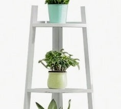 5-Tier White Corner Ladder Shelf – Modern Display Stand for Plants & Home Decor