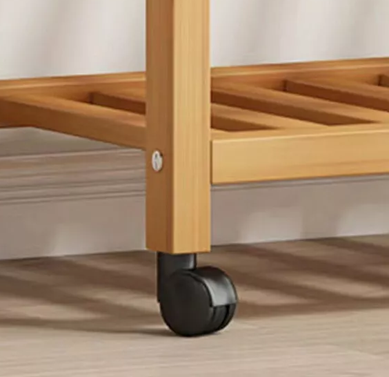 Wooden Clothes Rail Rack – Heavy Duty Garment Hanging Stand with Shelves Open Wardrobe