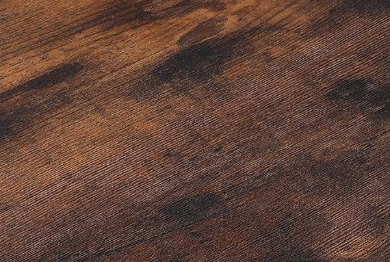 Tall 6-Tier Bookcase 210cm Vintage Brown & Black Freestanding Bookshelf for Living Room & Office