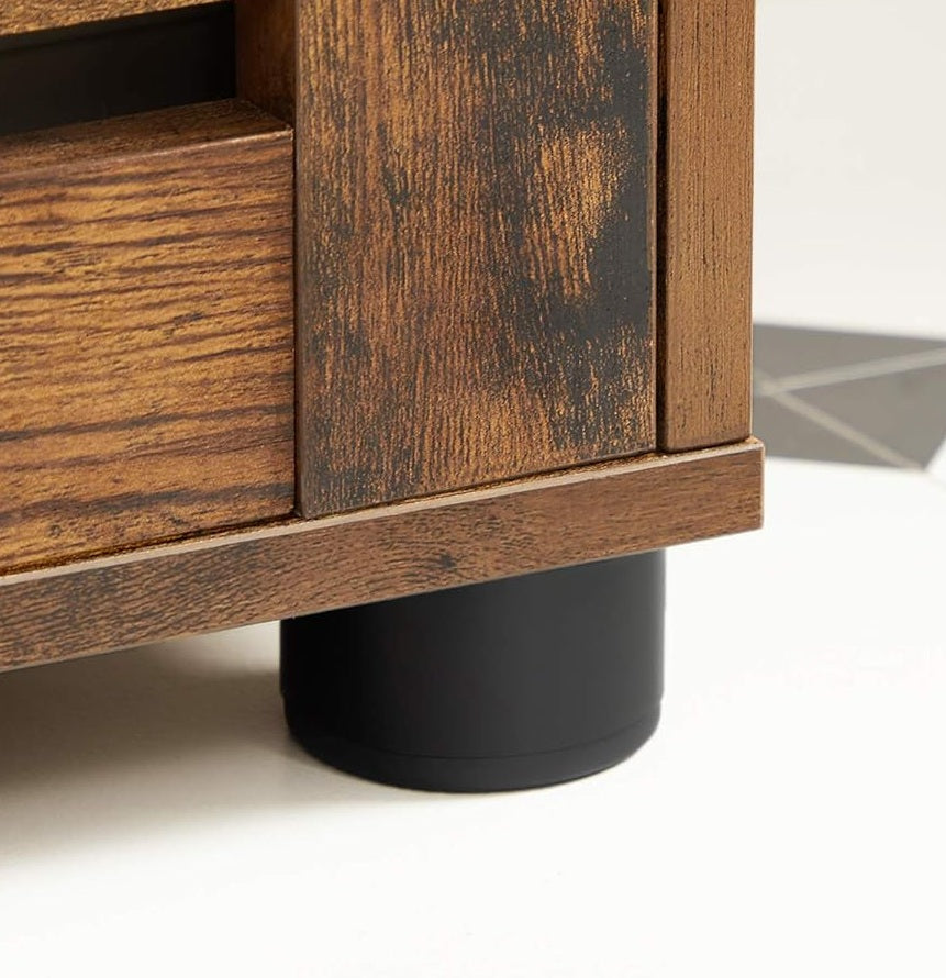 Rustic Bathroom Floor Cabinet – Storage Unit with Doors & Adjustable Shelf