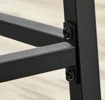 Set of 2 Industrial Bar Stools Rustic Brown & Black Breakfast Kitchen Counter Chairs