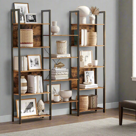 Industrial 14 Shelf Bookcase