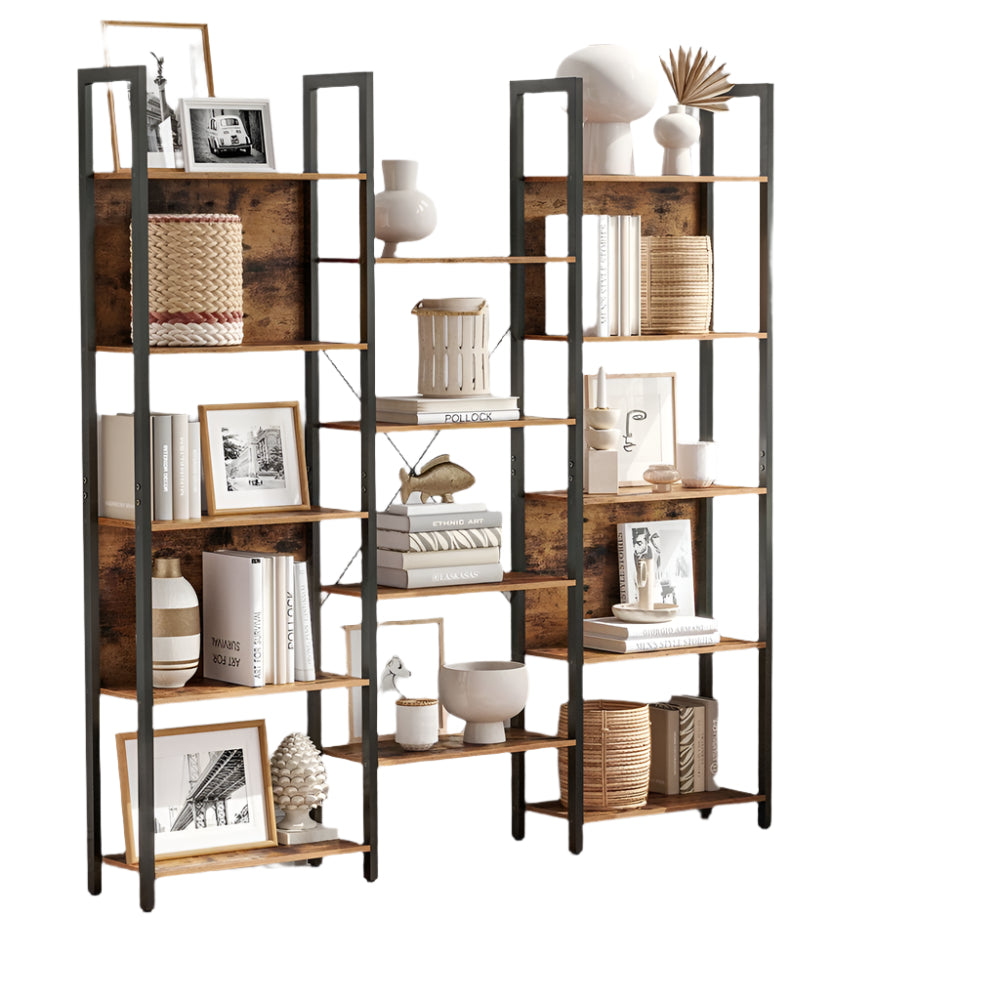 Industrial 14 Shelf Bookcase