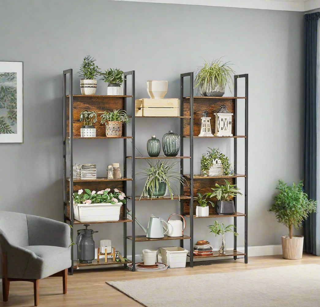 Industrial 14 Shelf Bookcase