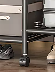 Heavy Duty Double Clothes Rail Rack with Wheels & Storage Shelves