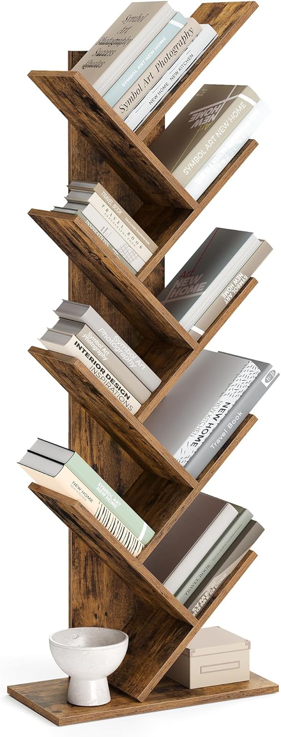 8-Tier Tree Bookshelf Free-standing