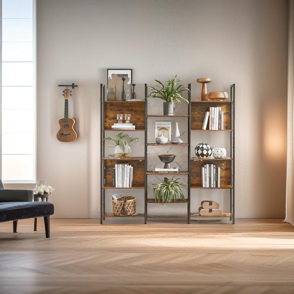 Industrial 14 Shelf Bookcase