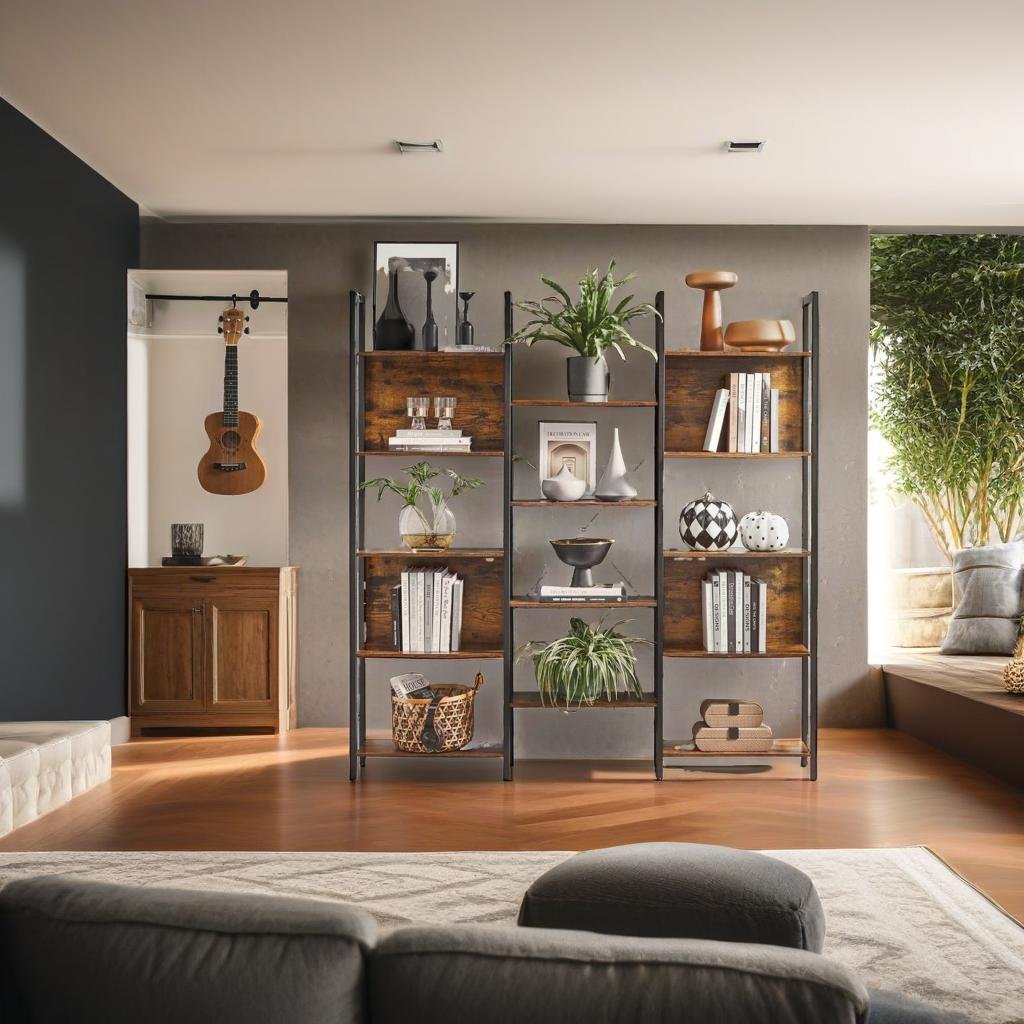 Industrial 14 Shelf Bookcase