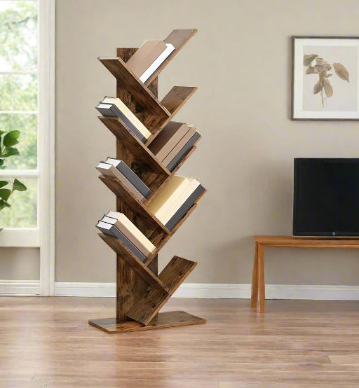 8-Tier Tree Bookshelf Free-standing