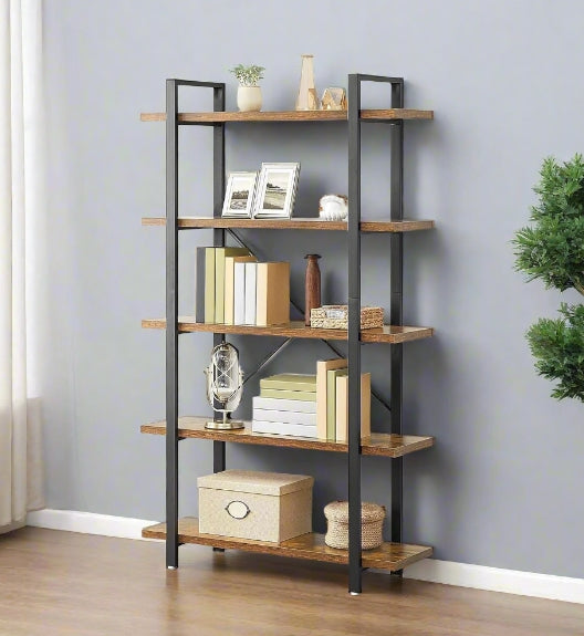 5 Tier Bookcase - Large Ladder Shelf