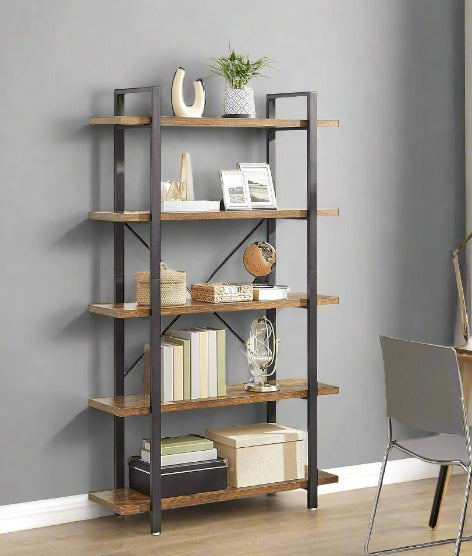 5 Tier Bookcase - Large Ladder Shelf