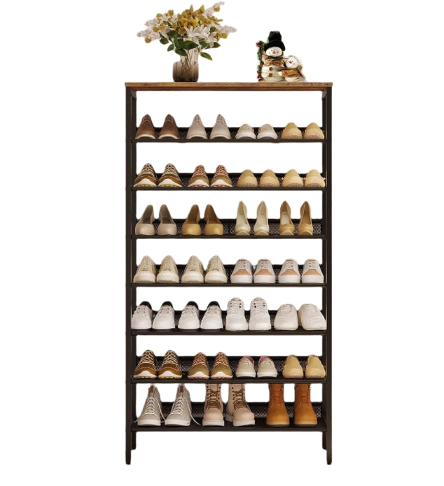 Large Capacity Shoe Rack Tall Shoe Storage Shelf for 21 to 28 Pairs