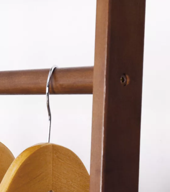 Solid Clothes Rack with Shelves – Open Wardrobe Stand with Hanging Rail