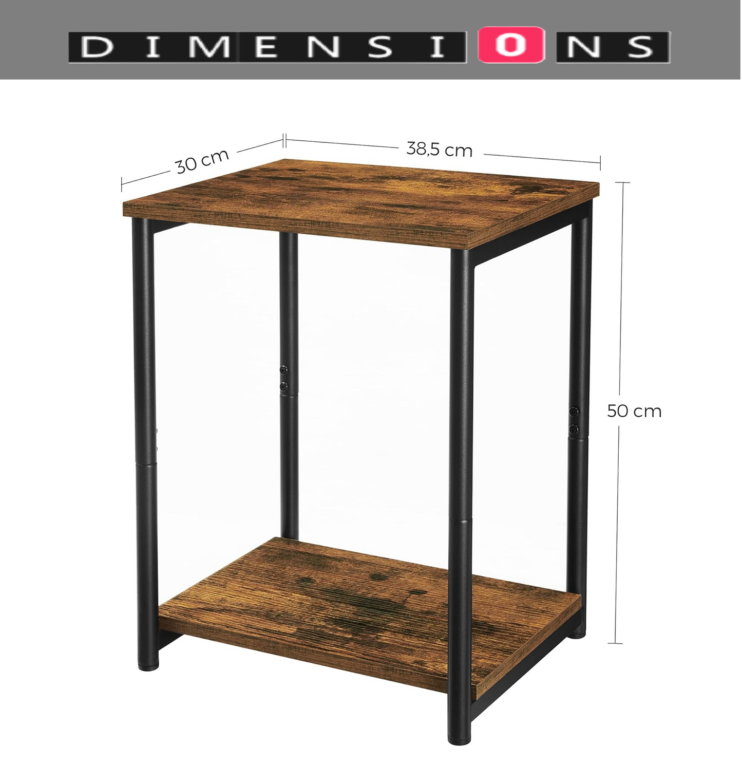 Set of 2 Side Tables for Bedroom and Livingroom
