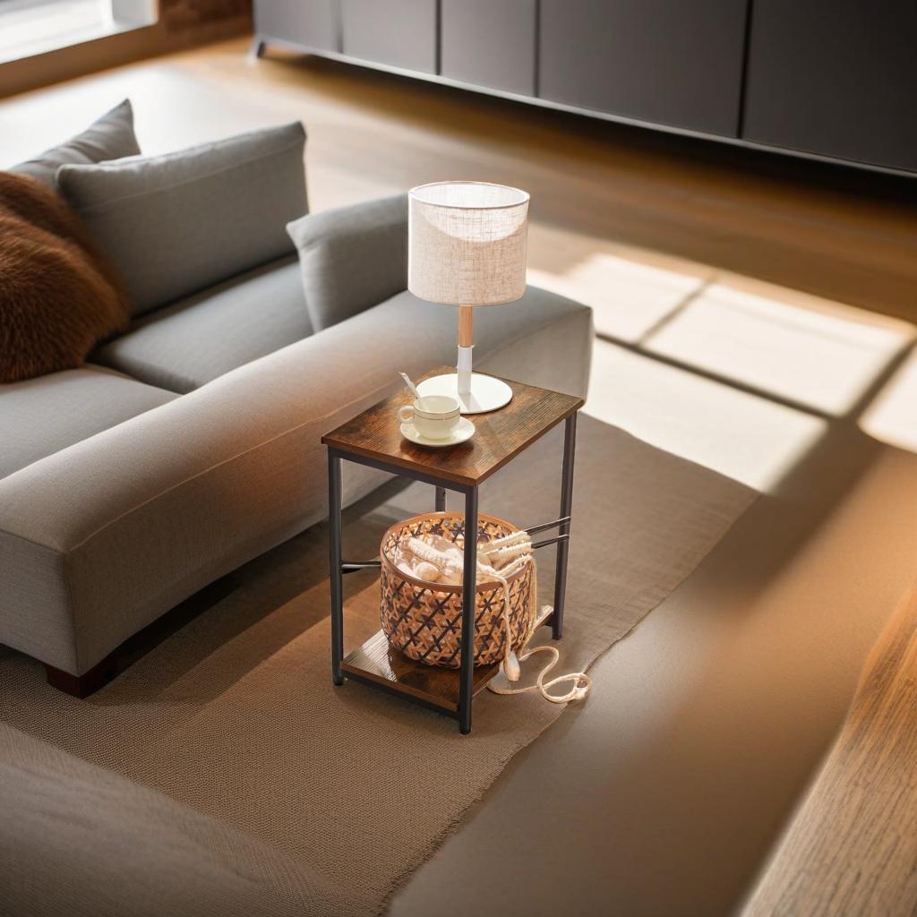 Set of 2 Side Tables for Bedroom and Livingroom