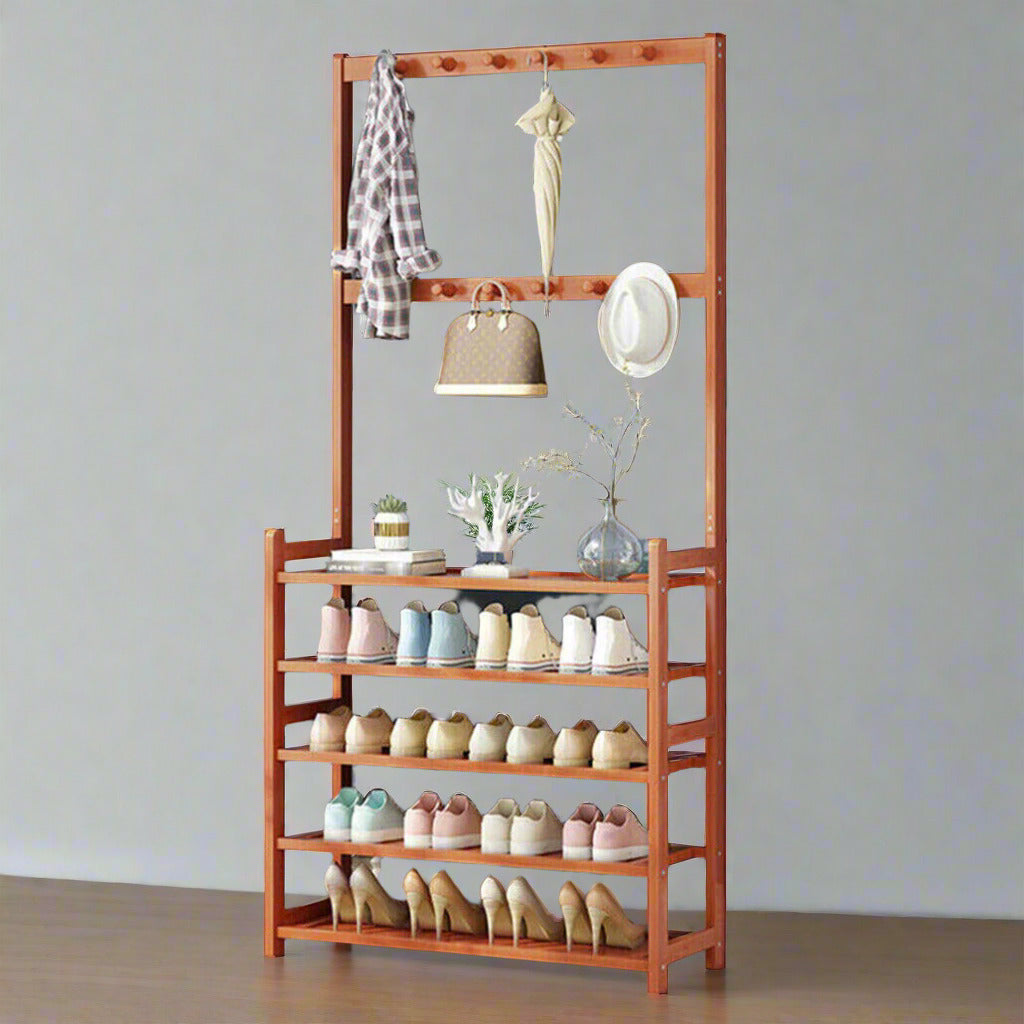 bamboo shoe organiser