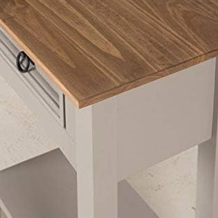 Grey Wax Solid Pine Furniture Rustic Mexican Style with Decorative Metal Fittings