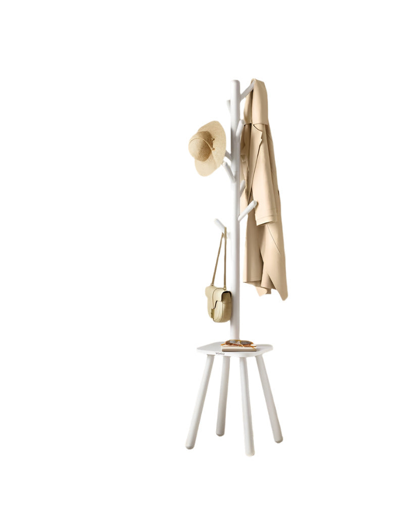 Coat Rack Stand Hall Tree with 8 Hooks and Storage Shelf