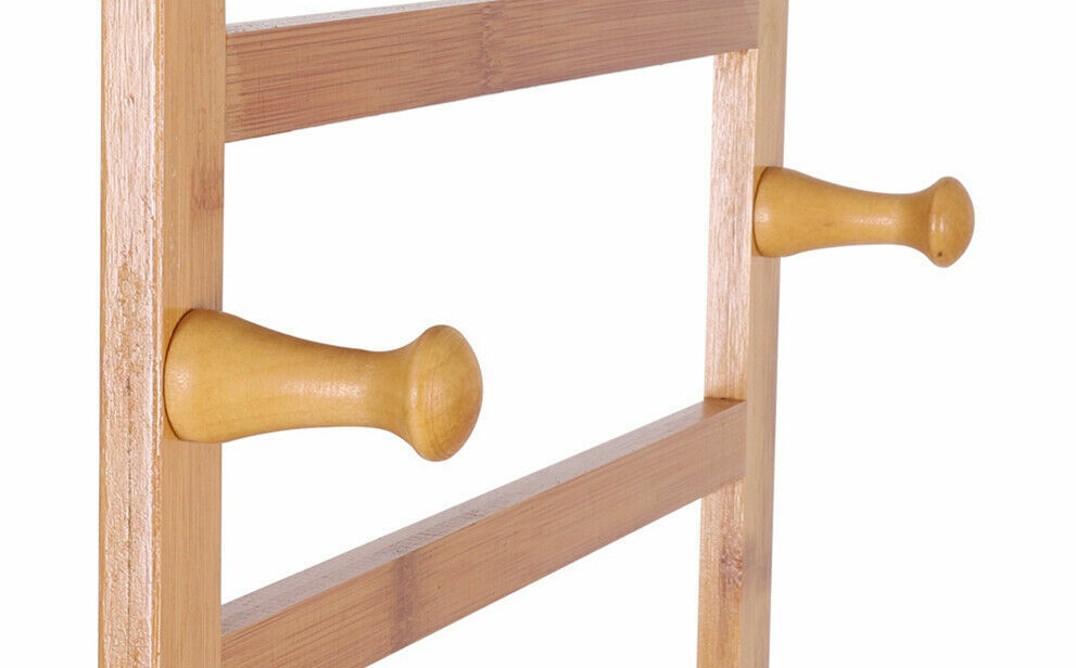 Heavy Duty Wooden Clothes Stand – Garment for Open Wardrobe with Wheels