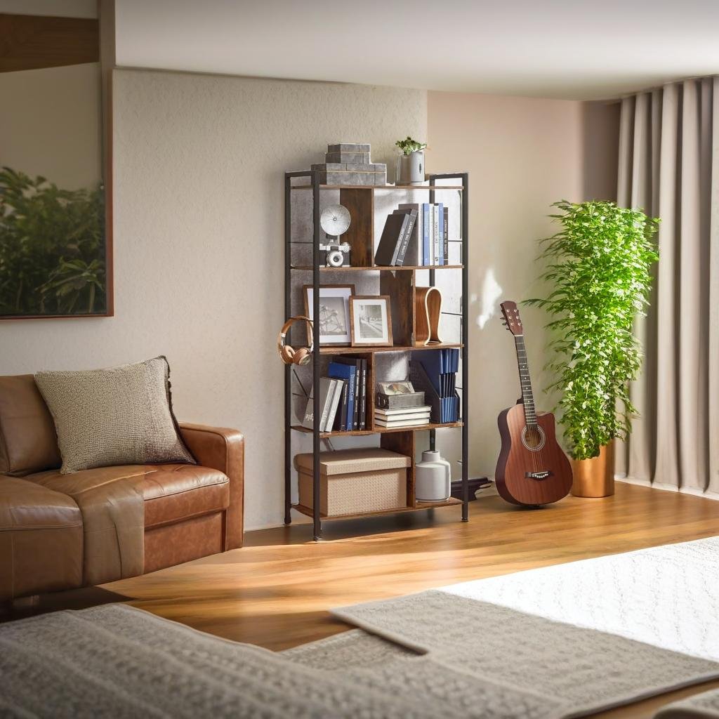 6 Tier Industrial Bookshelf