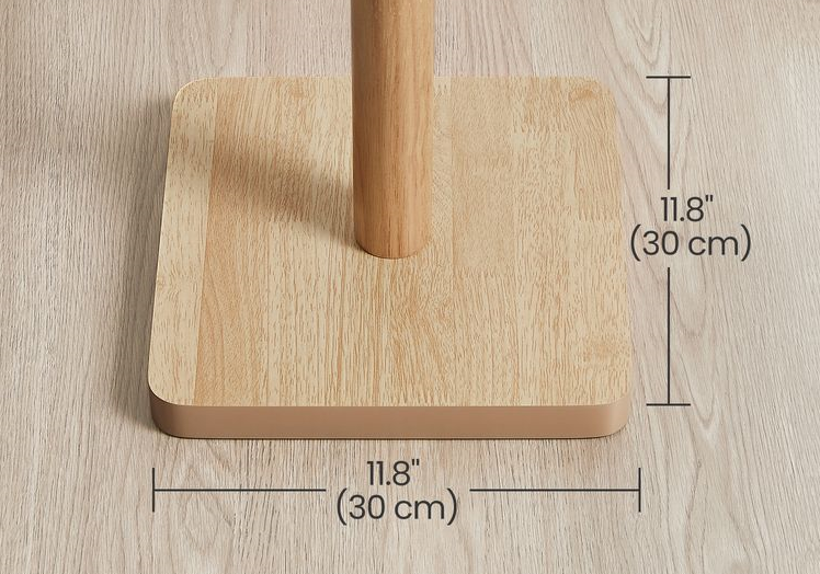 Free Standing Solid Coat Rack – 8 Hooks for Hallway