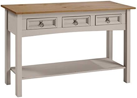 pine console table