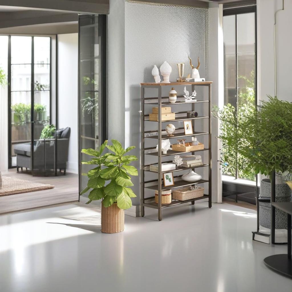 Large Capacity Shoe Rack Tall Shoe Storage Shelf for 21 to 28 Pairs