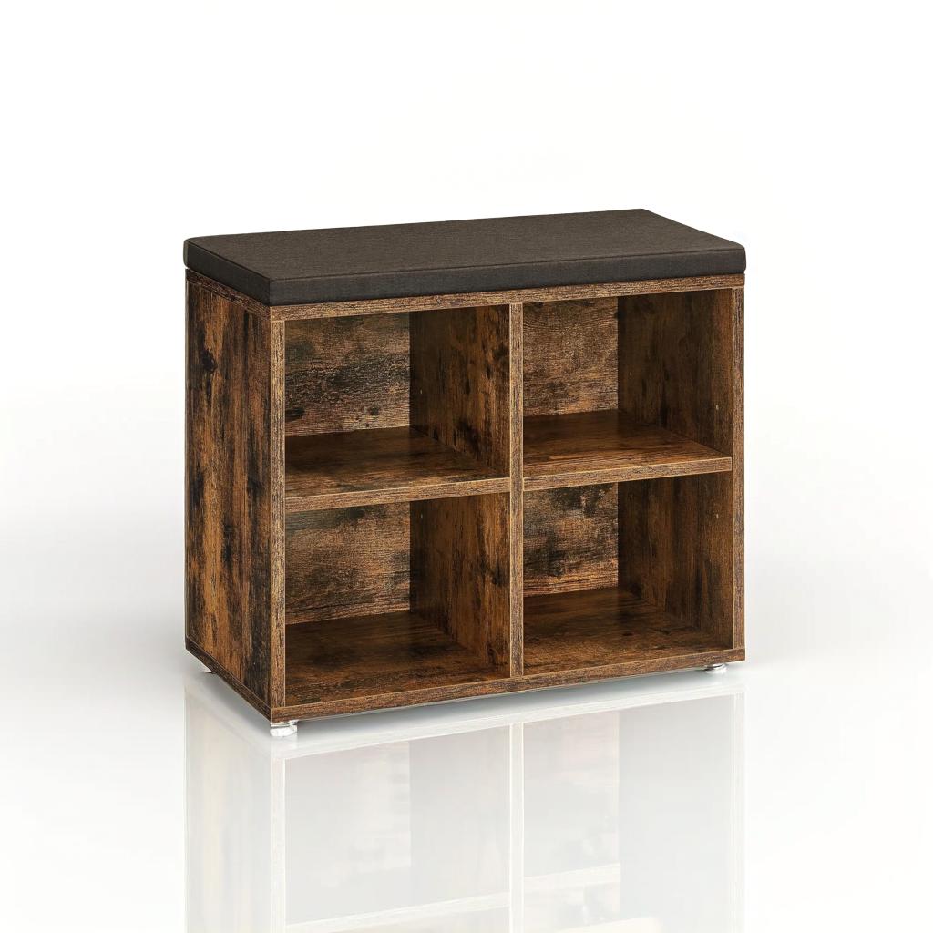 Entryway Shoe Storage Bench with Cushion