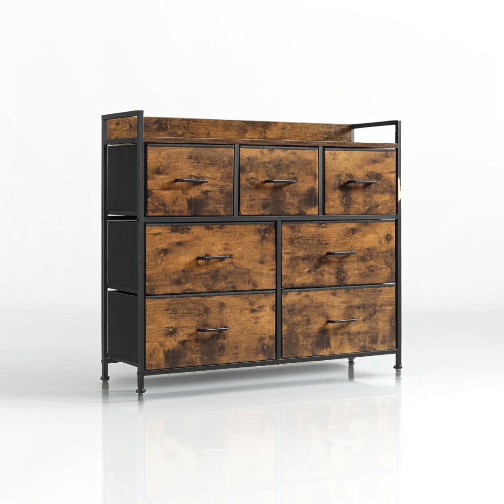 Chest of Drawers - Cabinet with 7 Fabric Drawers