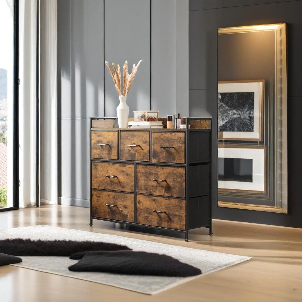 Chest of Drawers - Cabinet with 7 Fabric Drawers