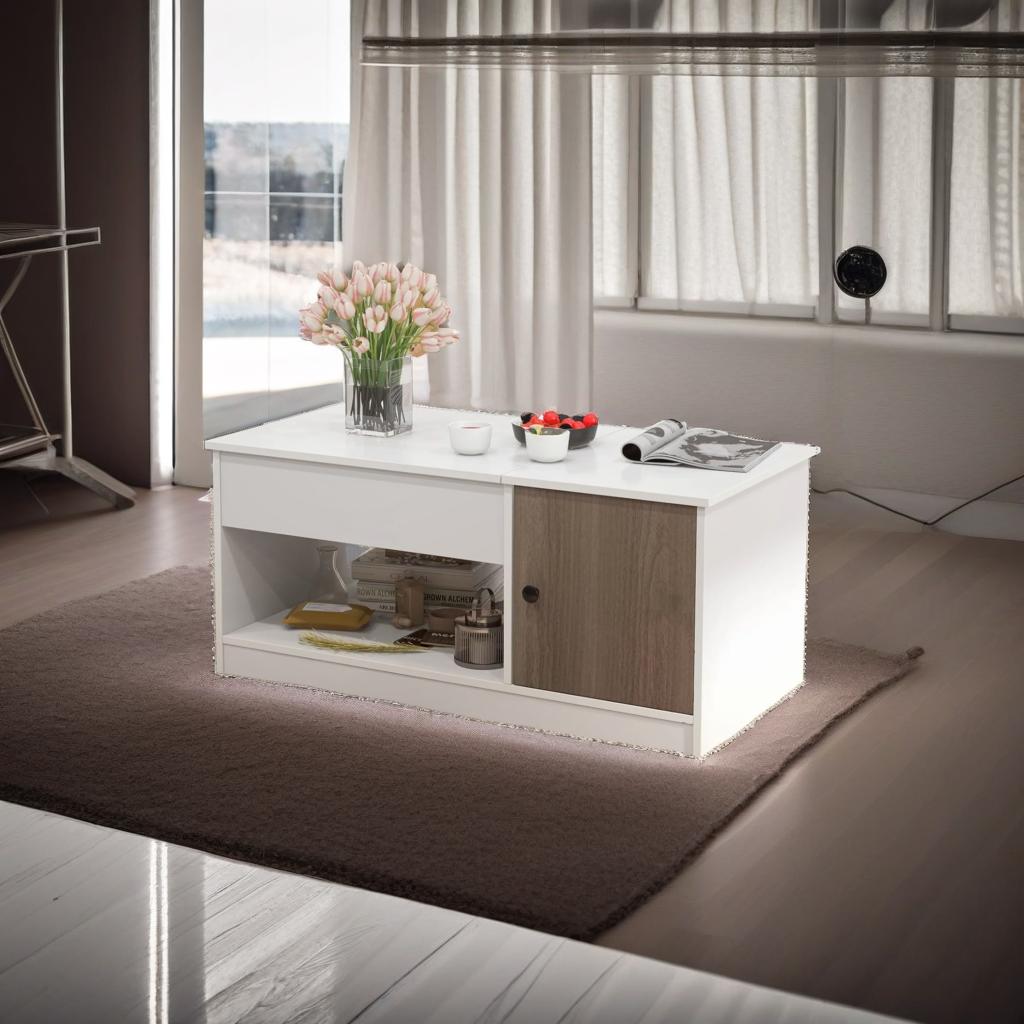 Lift Top Coffee Table with Storage – Wooden Centre Table