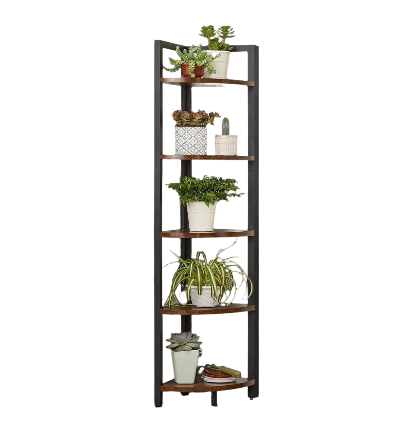Industrial Style 5-Tier Freestanding Corner Shelf