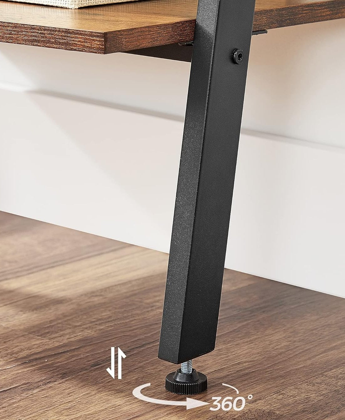 5-Tier Industrial Ladder Shelf – Rustic Metal & Wood Bookshelf
