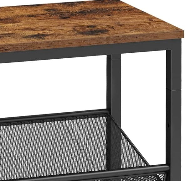 4-Tier Metal Shoe Rack with Adjustable Mesh Shelves