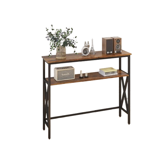 Industrial Slim Console Table for Home and Garden
