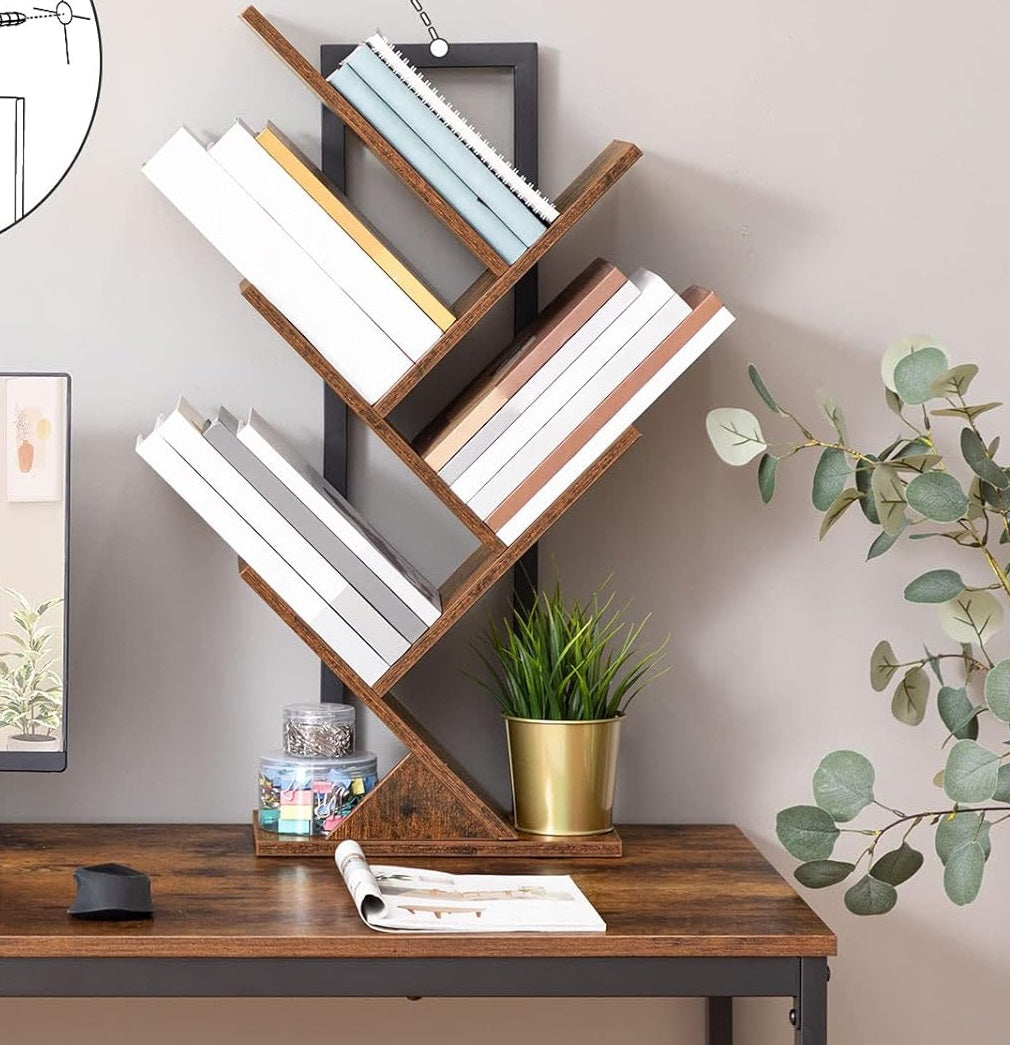 Floor Standing Tree Bookcase - Display Shelf for Books