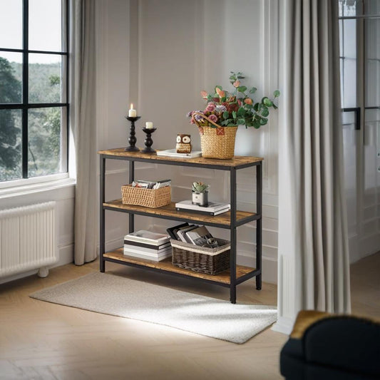 3 Tier Industrial Console Table