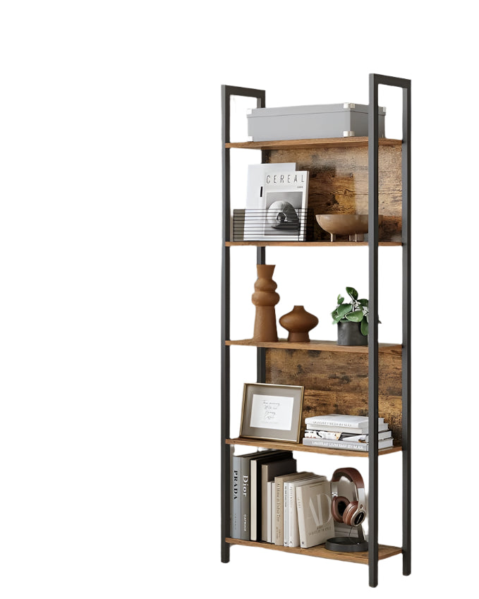6-Shelf Industrial Bookcase with Steel Structure