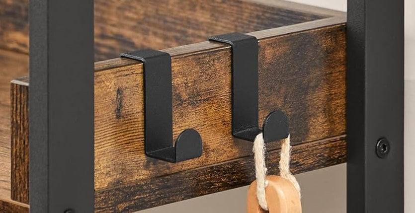 3-Tier Over-The-Toilet Storage Shelf – Rustic Brown| Industrial Bathroom Organizer