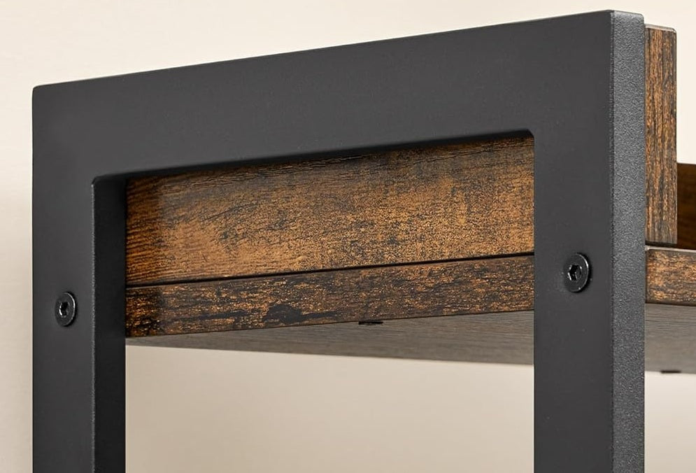 3-Tier Over-The-Toilet Storage Shelf – Rustic Brown| Industrial Bathroom Organizer
