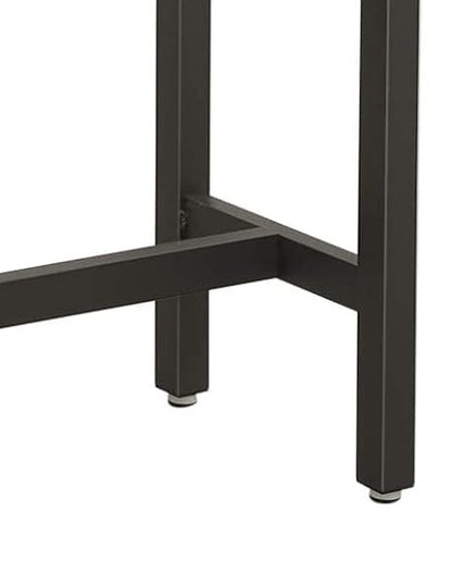 Bar Table Desk, Industrial Style, 120x40x100 cm, Vintage Brown and Black, Sturdy Metal Frame