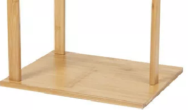 Bamboo Coat Stand with Garment Shelf and Hanging Rail