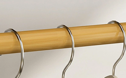 Heavy Duty Bamboo Clothes Rail and Wardrobe