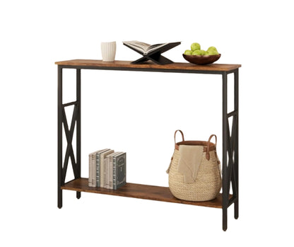 Industrial Slim Console Table for Home and Garden